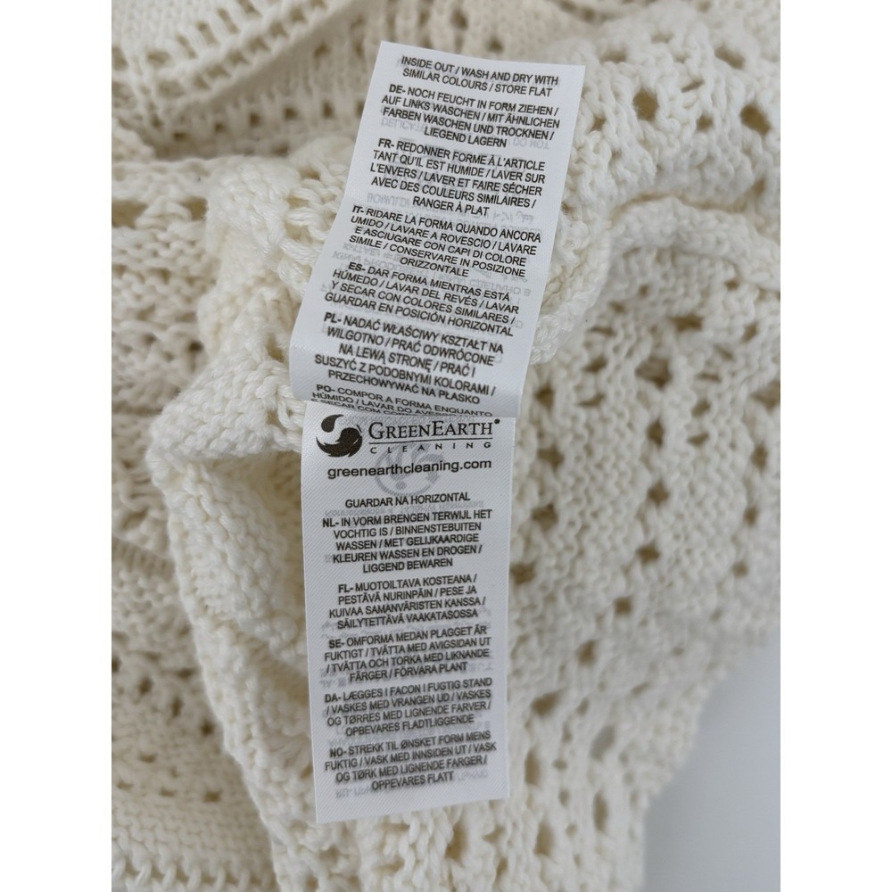 NWT Boden Crochet Pullover Sweater Sz 10 Open Knit 3/4 Sleeve Boho Coastal - Picture 5 of 7